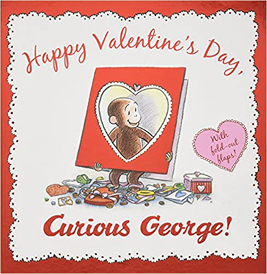 Happy Valentines Day, Curious George book cover, 