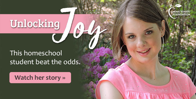 Meet Joy! A homeschooler who is living up to her full potential, despite learning challenges and disabilities. Learn how your donation can help homeschooling families unlock their full potential >> 