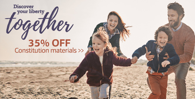 Celebrate the Constitution with 35% off all Constitution materials! Sale runs until September 23rd >>