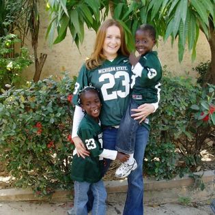 Cheri Kay, Jaryse, and Ecrissa coming home from Haiti