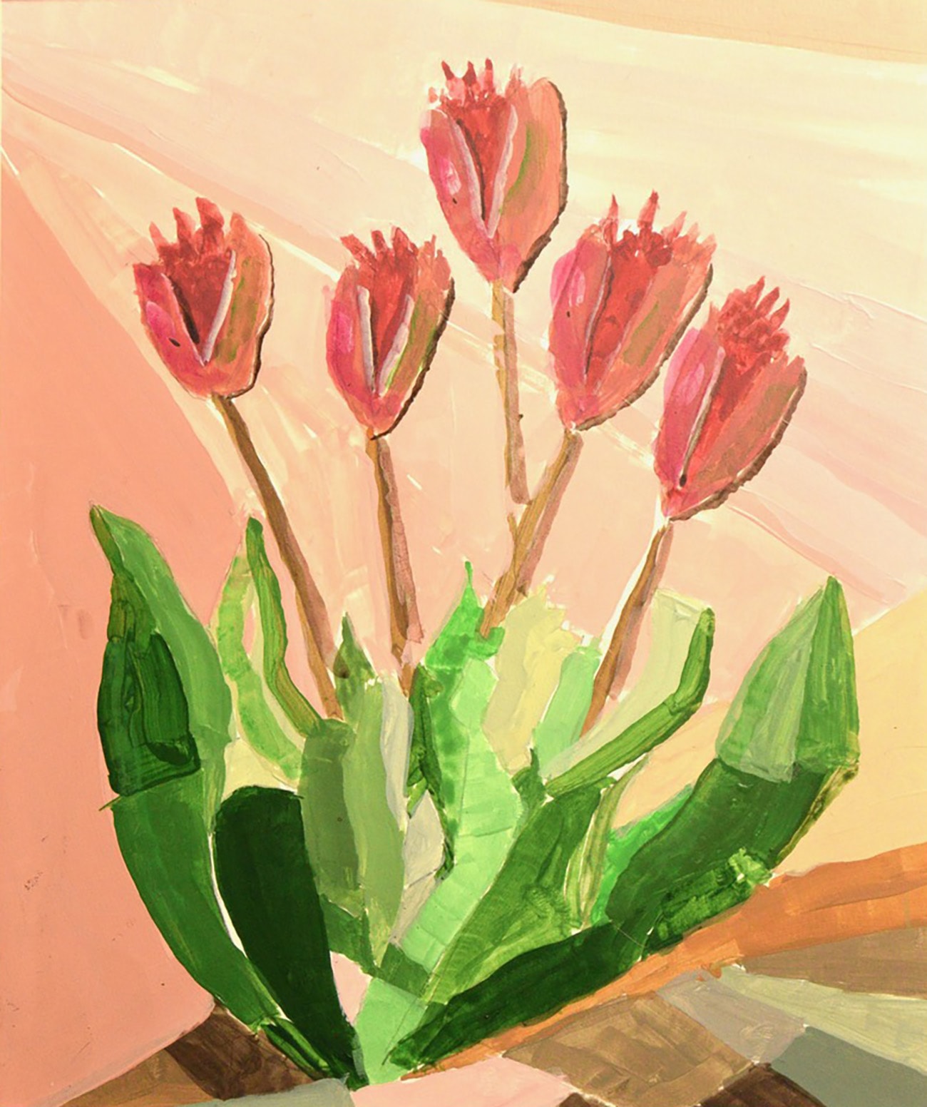 Tulips in the Sunshine by James Morrison 3rd Place Cubist Art Ages 7 to 10