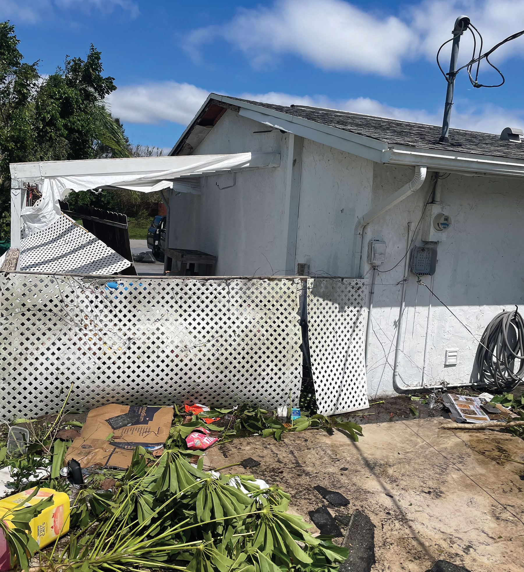 Damage to home after Hurricane Ian