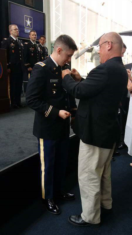 Danny pins aviator wings on Seth