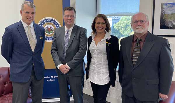 HSLDA’s Mike Donnelly joins John Carey of CHEWV and Kathie Crouse of WVHEA in a meeting with West Virginia superintendent of schools W. Clayton Burch to talk about homeschooling.
