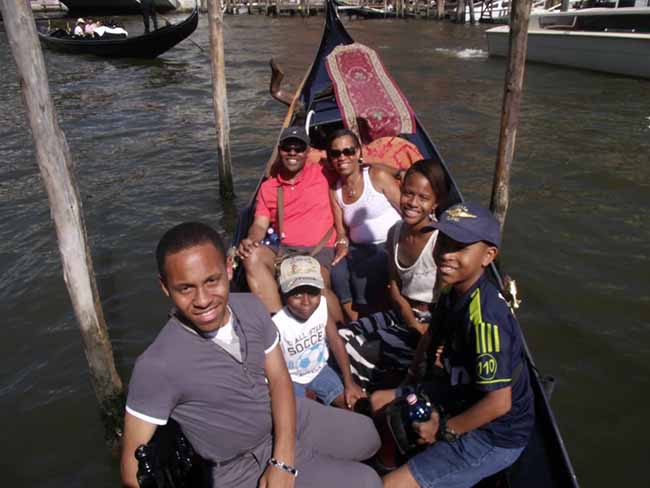 The Mack family explores Venice, Italy.